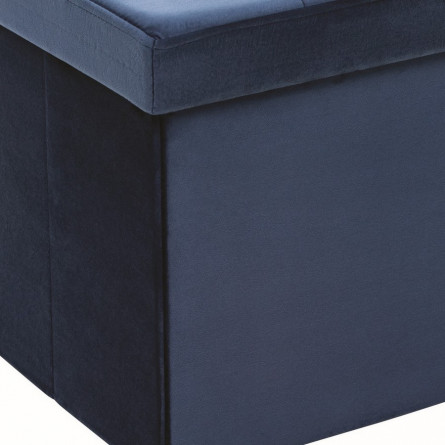 Пуф Leset Плуто складной с крышкой, велюр Дарк Блю