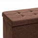 Пуф Leset Леда складной с крышкой, лен Коричневый Пуф Leset Леда складной с крышкой, лен Коричневый
