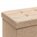 Пуф Leset Леда складной с крышкой, лен Бежевый Пуф Leset Леда складной с крышкой, лен Бежевый