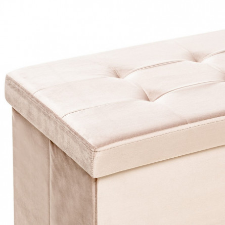 Пуф Leset Леда складной с крышкой, велюр Крем