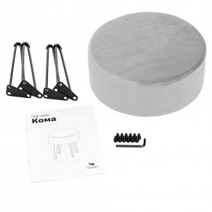 Пуф Leset Кома, велюр Светло-серый