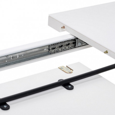 Стол раздвижной Leset Флорес 140, стекло Белое/опоры Белые