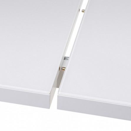 Стол раздвижной Leset Флорес 140, стекло Белое/опоры Белые