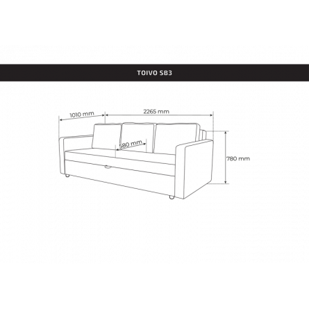 Диван-кровать Тойво мятно-серый, ткань рогожка