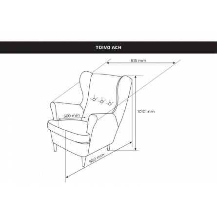 Кресло для отдыха Тойво жёто-оранжевый, ткань рогожка