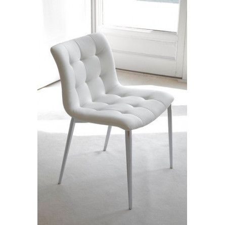 Стул KUGA 40.37 (ELM L008 WOODS/ TR505 белый , экокожа)