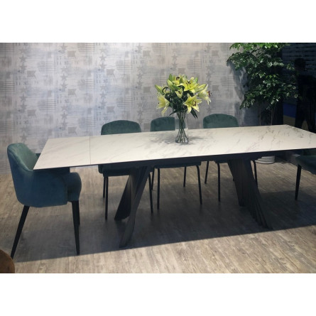 Стол IVAR 180 MARBLES KL-99 Белый мрамор, итальянская керамика М-City