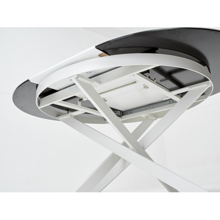 Стол TRENTO 120 HIGH GLOSS STATUARIO Белый мрамор глянцевый, керамика/ белый каркас М-City