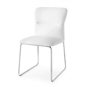 Стул FRIDA CB/1806-SK MT.P77 CHROMED/ SKUBA S92 OPTIC WHITE