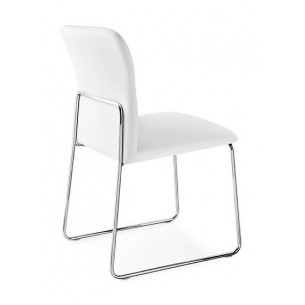 Стул FRIDA CB/1806-SK MT.P77 CHROMED/ SKUBA S92 OPTIC WHITE