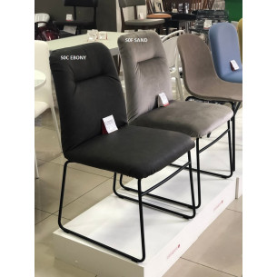 Стул GRETA CB/1904 MET.P15 MATT BLACK/ VENICE S0F SAND