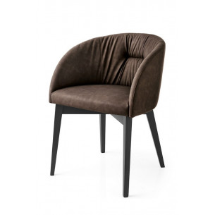 Стул ROSIE SOFT CB/1910, BCH P132 GRAPHITE/ VENICE S0G SOIL BROWN