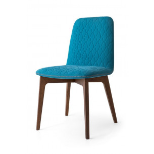 Стул SAMI CB/1472, BCH P94 MATT OPTIC WHITE/ OSLO S03 AQUAMARINE