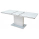 Стол ALTA 120 GREY-WHITE MARBLE/ WHITE глазурованное стекло М-City