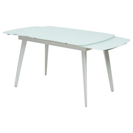 Стол ELIOT 120 FROSTED SUPER WHITE белое матовое стекло/ белый каркас М-City