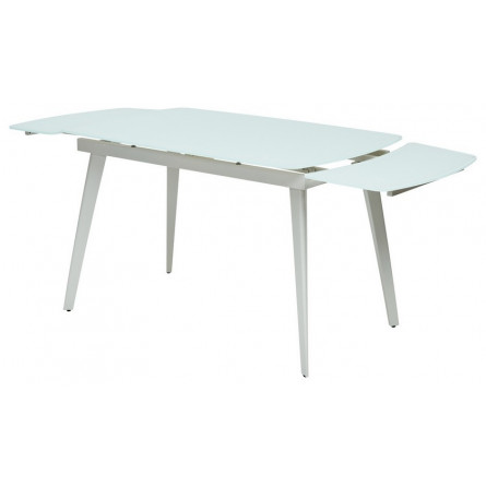 Стол ELIOT 120 FROSTED SUPER WHITE белое матовое стекло/ белый каркас М-City