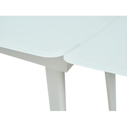 Стол ELIOT 120 FROSTED SUPER WHITE белое матовое стекло/ белый каркас М-City