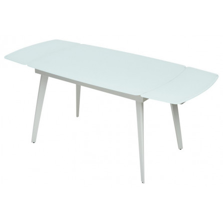 Стол ELIOT 120 FROSTED SUPER WHITE белое матовое стекло/ белый каркас М-City