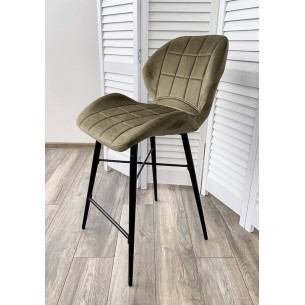Полубарный стул MARCEL BLUVEL-77 ASH GREEN (H65cm), велюр М-City