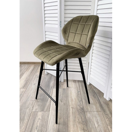 Полубарный стул MARCEL BLUVEL-77 ASH GREEN (H65cm), велюр М-City