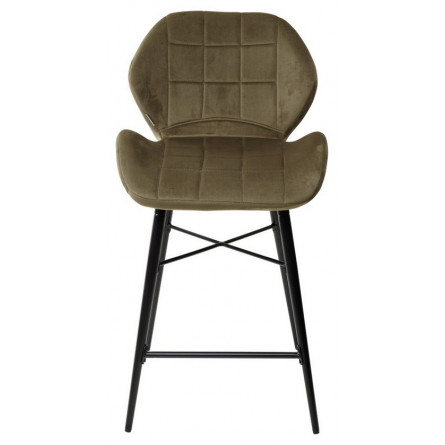 Полубарный стул MARCEL BLUVEL-77 ASH GREEN (H65cm), велюр М-City