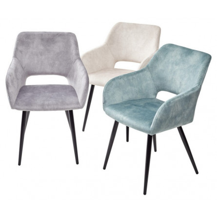 Стул ALLY VBP-206 античный светло-бежевый/ черный каркас M-City