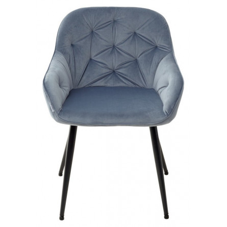 Стул BREEZE BLUVEL-06 BLUE, велюр/ черный каркас М-City