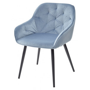 Стул BREEZE G108-56 пудровый синий/темно-серый каркас, велюр М-City
