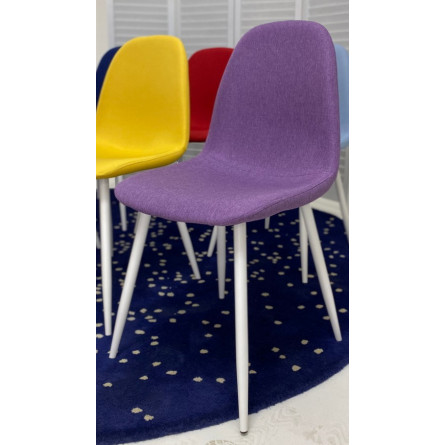 Стул CASSIOPEIA G064-16 сиреневый, ткань/ белый каркас М-City