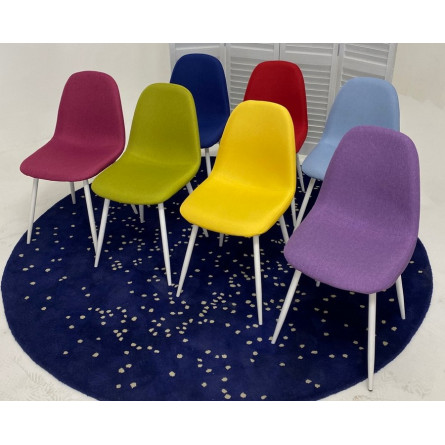 Стул CASSIOPEIA G064-16 сиреневый, ткань/ белый каркас М-City