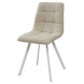 Стул CHILLI SQUARE UF860-01B бежевый, ткань/ белый каркас М-City