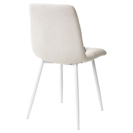 Стул CHILLI UF860-01B бежевый, ткань/белый каркас М-City