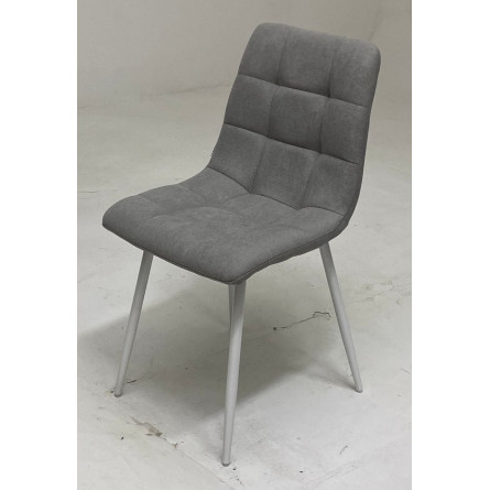 Стул CHILLI UF860-08B серый, ткань / белый каркас М-City