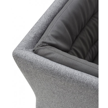 Скамья угловая MALIAN GREY 211х171,5 см, экокожа + ткань М-City