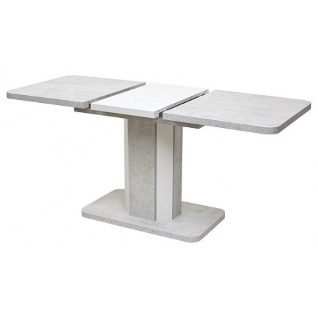 Стол на одной ножке STORK Белый бетон/ Белый 120 М-City