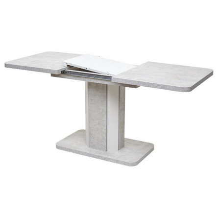 Стол на одной ножке STORK Белый бетон/ Белый 120 М-City