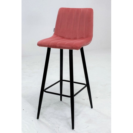 Барный стул DERRY G108-17 живой коралл, велюр М-City