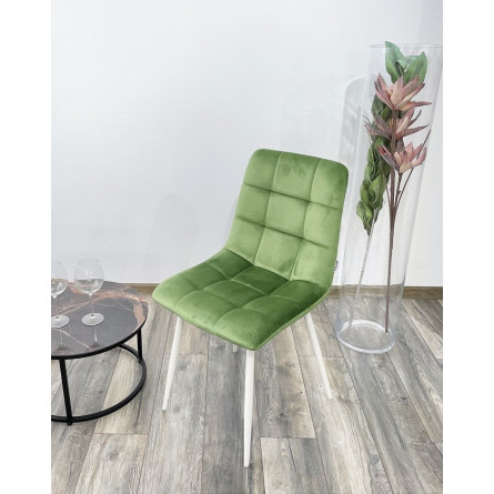 Стул CHILLI G108-27 террариумный мох/ белый каркас, велюр М-City