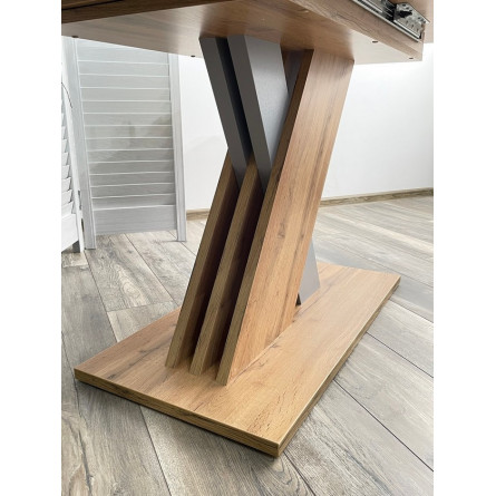 Стол EXEL 140 Дуб Вотан/ Алюминий М-City