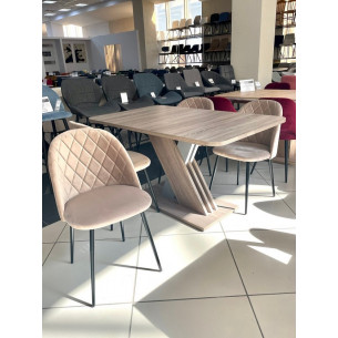 Стол EXEL 140 Дуб Трюфель/ Алюминий М-City