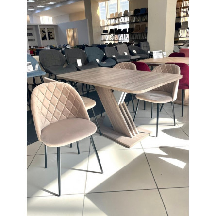 Стол EXEL 140 Дуб Трюфель/ Алюминий М-City