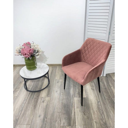 Стул BRANDY-X РОЗОВЫЙ 15, велюр / черный каркас М-City