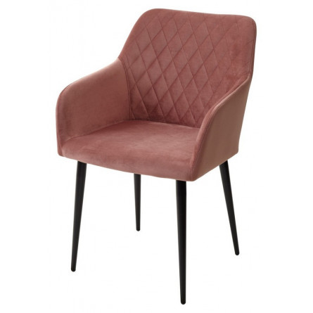 Стул BRANDY-X РОЗОВЫЙ 15, велюр / черный каркас М-City