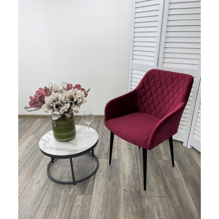 Стул BRANDY-X ВИННЫЙ 16, велюр / черный каркас М-City