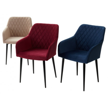 Стул BRANDY-X ВИННЫЙ 16, велюр / черный каркас М-City