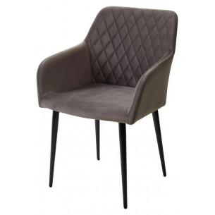 Стул BRANDY-X ГРАФИТ 14, велюр / черный каркас М-City