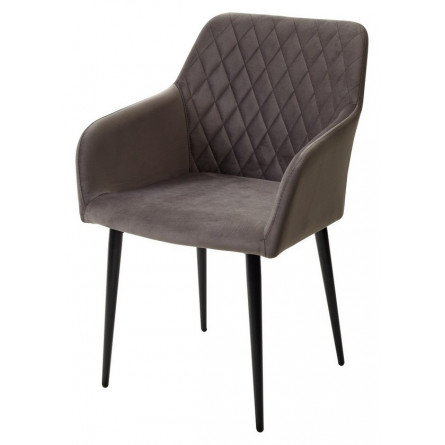 Стул BRANDY-X ГРАФИТ 14, велюр / черный каркас М-City