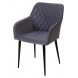 Стул BRANDY-X СЕРЫЙ 27, велюр / черный каркас М-City