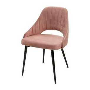 Стул FANTINE-LS РОЗОВЫЙ 15, велюр / черный каркас М-City