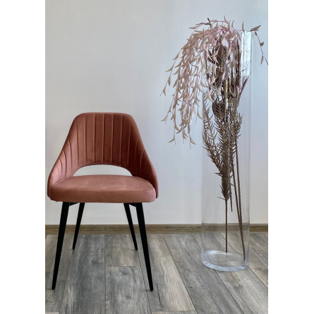 Стул FANTINE-LS РОЗОВЫЙ 15, велюр / черный каркас М-City